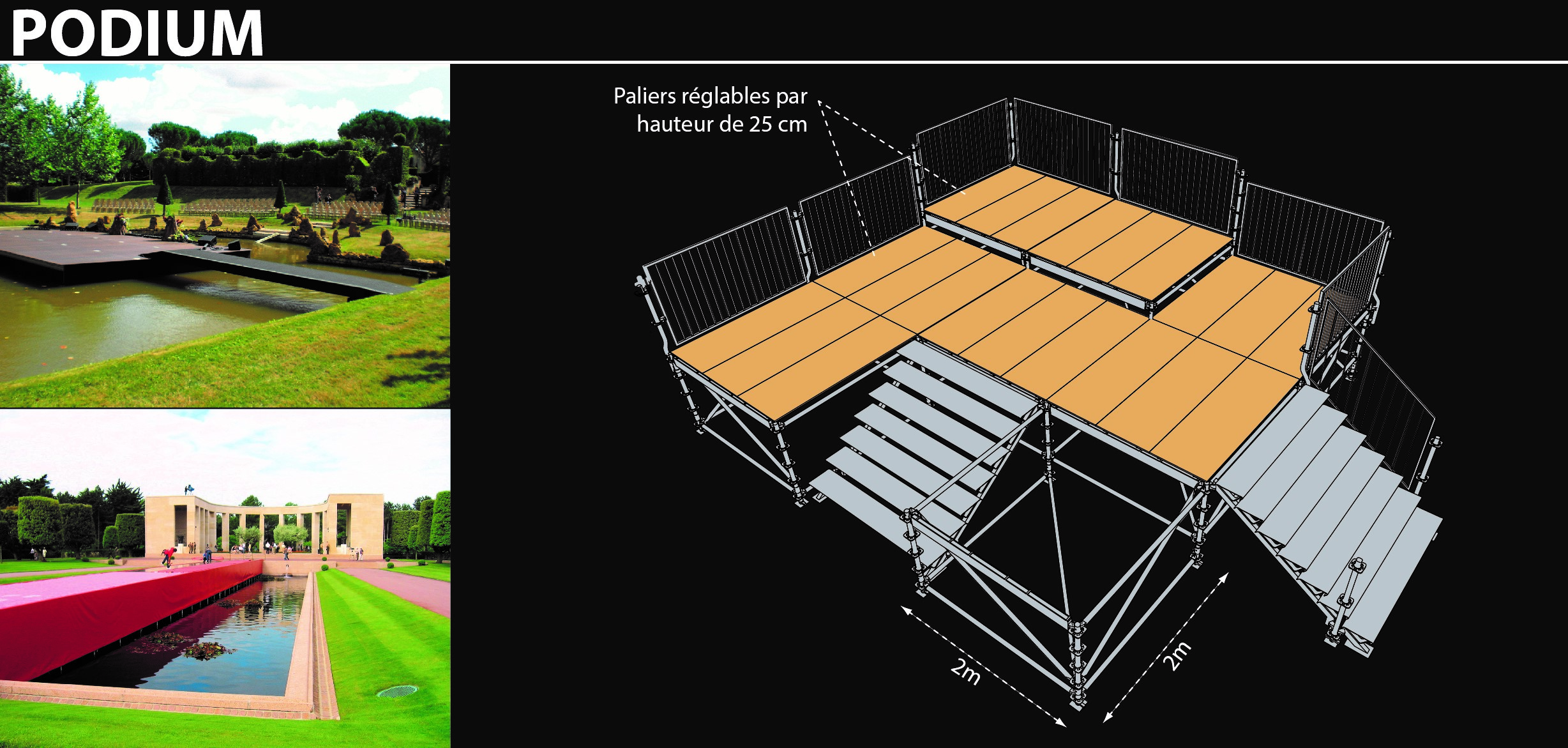 Structure événementielle Podium ULMA - SEMAF