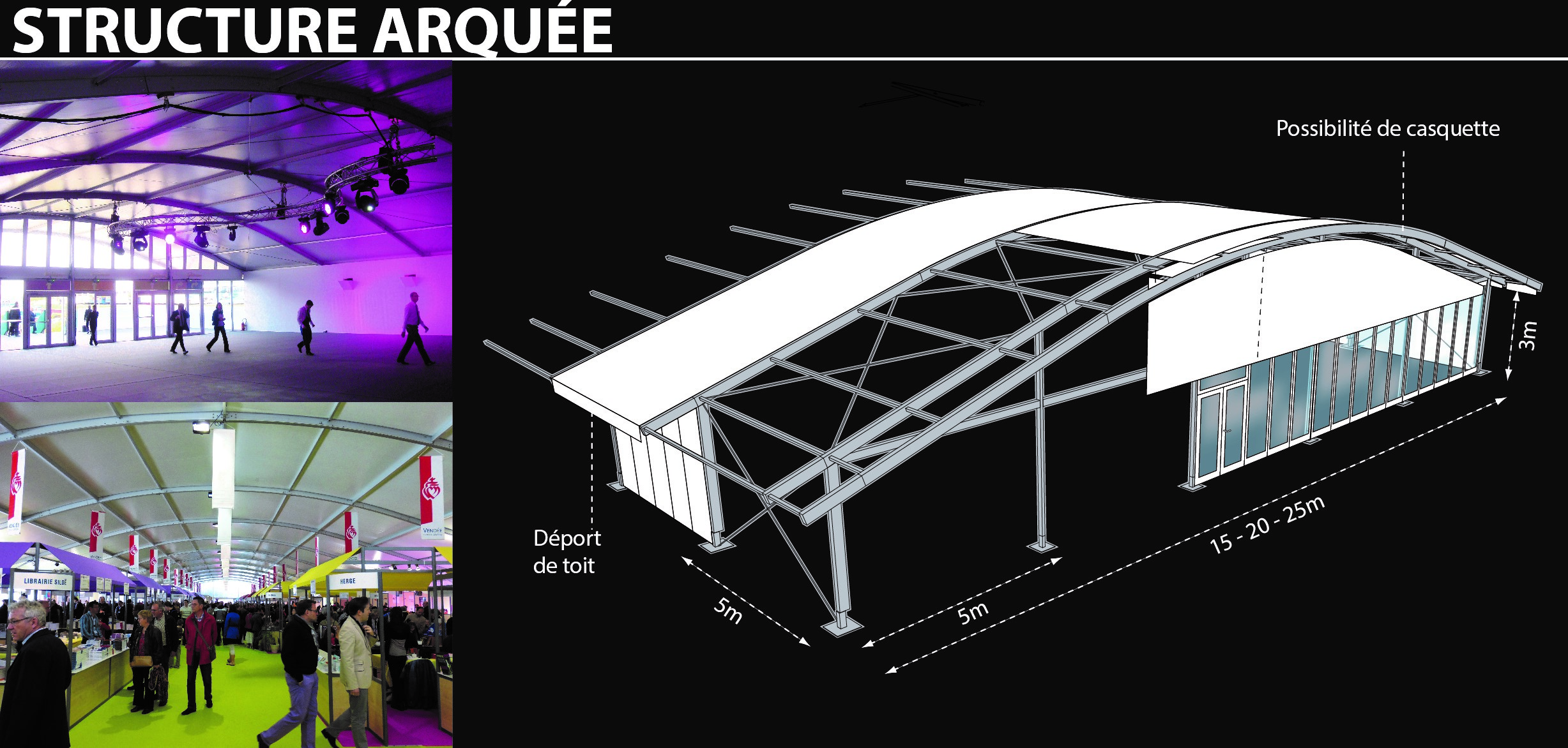 Structure événementielle tente arquée - SEMAF